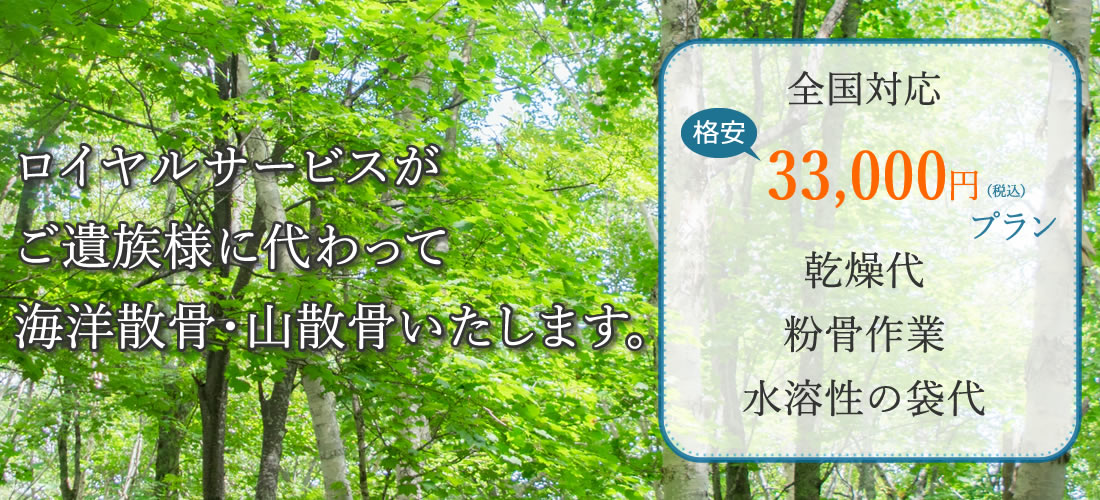 海洋散骨・山散骨・墓じまいをされる方